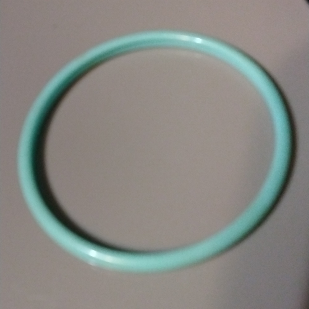 Vintage aqua green bangle bracelet (sku 7092)